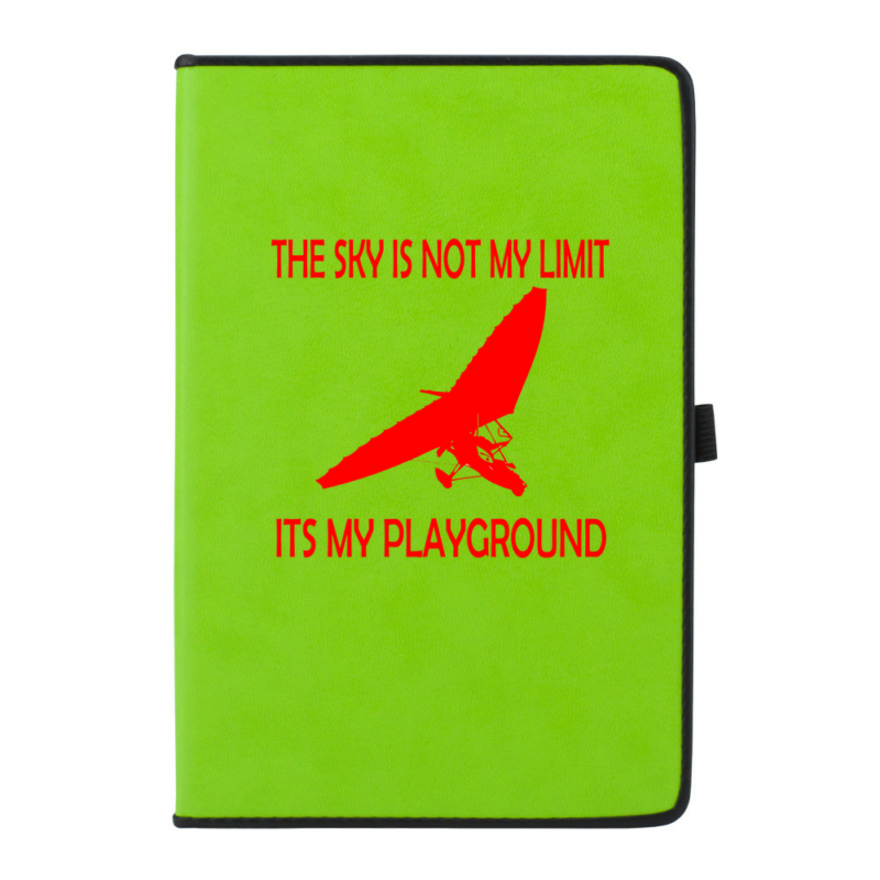 Leather Effect Coloured Notebook with Black Border